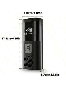 1pc Portable Digital Display Tire Inflator Pump, Wireless Electric Car Air Compressor - Black - View 8