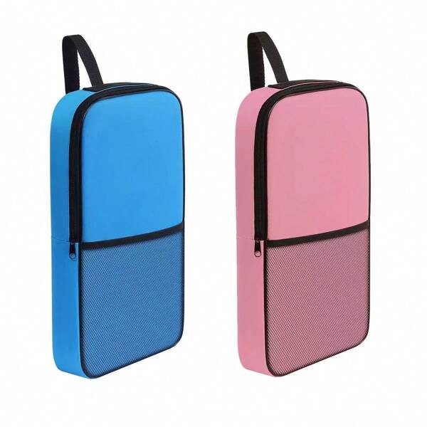 1pc Zipper Pocket Badminton Racket Carry Bag With Comfortable Handle, Adjustable Shoulder Strap For Organizing Rackets, Durable And Secure Design, Unisex