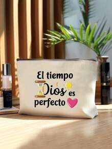 Geantă de umăr din pânză imprimată plus geantă mică albă, imprimată cu litere colorate, model soare, dragoste, geantă de mână portabilă casual, geantă de depozitare simplă pentru călătorie, geantă cosmetică de călătorie de mare capacitate, geantă de voiaj, cu un design nou și capacitate mare, ceea ce o face o alegere ideală pentru cumpărături, potrivită pentru nunți, zile de naștere, plaje și sărbători, înapoi la școală și cumpărături.