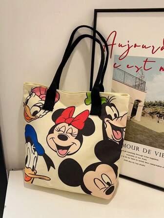 Disney حقيبة تسوق كبيرة السعة بتصميم كرتون ديزني، حقيبة كتف أنيقة متعددة الاستخدامات للنساء، حقيبة تسوق عملية للخروج، حقيبة ميكي ماوس للنساء والفتيات، حقيبة ظهر للمدرسة، حقيبة رسول، حقيبة صغيرة، حقيبة كمبيوتر محمول للنساء، غطاء ماك بوك، حقيبة كمبيوتر محمول، للسفر والضروريات، مناسبة للعودة إلى المدرسة في الربيع والخريف، عيد الميلاد، هالوين، ، عيد الأطفال، عيد المعلم، هدايا عيد الميلاد الجديد للأصدقاء المقربين، لوازم المدرسة، العودة إلى المدرسة