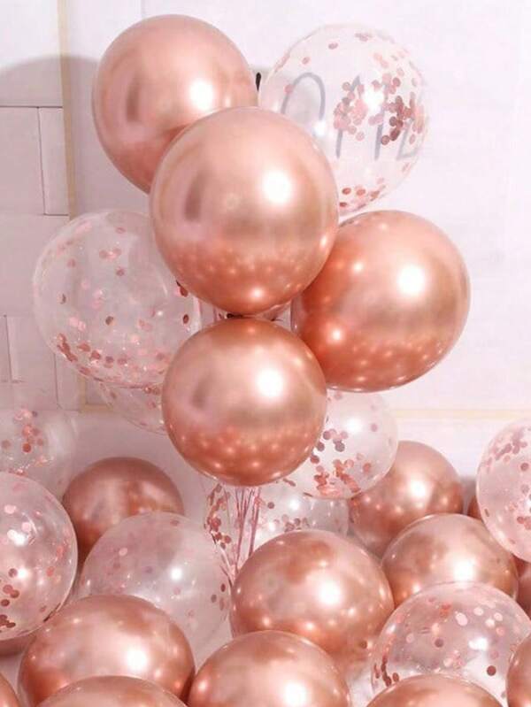 20 piezas Combinación de globos con lentejuelas metálicas para decoración de fiesta de cumpleaños, boda, hogar y fiesta