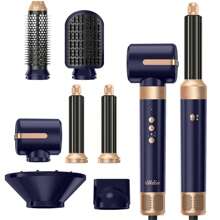 UKLISS Set de sèche-cheveux de style air, brosse soufflante 110 000 tr/min, boucleur à air automatique, brosse lissante pour des cheveux lisses et droits, peigne volumisant pour boucler les racines, coiffeur professionnel de salon, indispensables pour la maison, set pour les fêtes