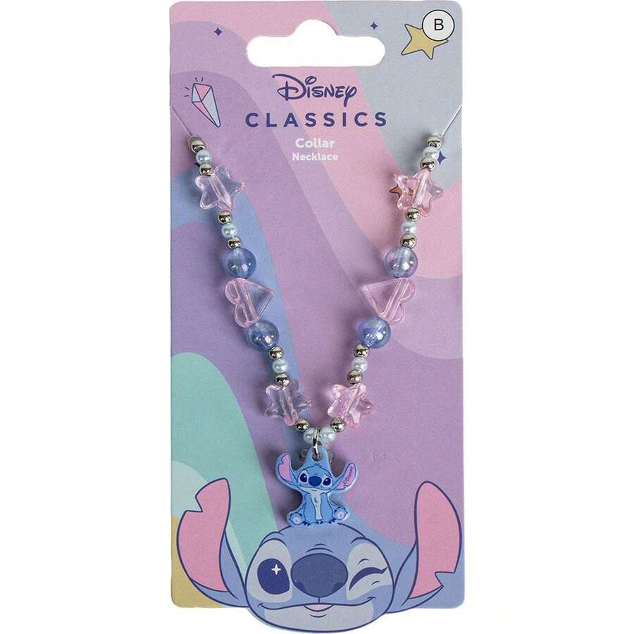Lilo Y Stitch Stitch Costume Jewelry Necklace For Girls - Children's Design With Fun And Colorful Pendant - Ideal As A Gift Or Daily Accessory - Adjustable, Lightweight And Necklace - Animated Character Style - Purple - View 1