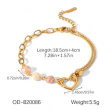 1pc, 18k Golden Plated, Stainless Steel Olive Leaf Bracelet, Classic Luxury Stainless Steel Women's Jewelry, Wedding And Graduation Holiday Gifts - Multicolor - View 10