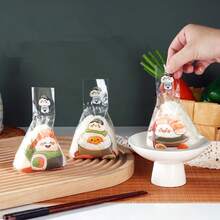 1套/50个，100个 2种规格防雾三角饭菜卷包装袋寿司包装纸海苔工具模具包装袋寿司专用工具