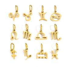 Constellation Zodiac Charms For Jewelry Making Supplies Gold Color Pendant Diy Necklace Bracelet Earrings Accessories - Gold - View 11