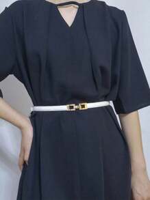 1 buc. Curea elastică minimalistă la modă, cu cataramă reglabilă