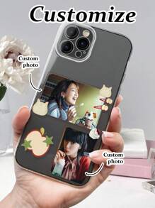 Funda de teléfono delgada y transparente con diseño personalizado de letra y patrón a cuadros, compatible con iPhone 16/11/13, Galaxy, iPhone 11/12/13/16, iPhone 16Pro Max, Galaxy