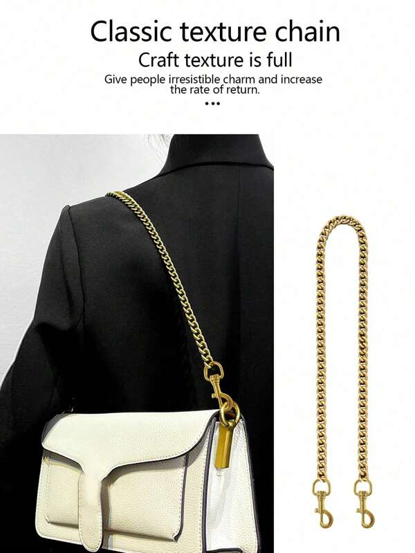 سلسلة الحقيبة الأنيقة الجديدة، إكسسوارات سير الكتف الاستبدالية والترقيات، سلسلة معدنية راقية للتمديد، سير الكتف والإبط قابل للفك والتعديل، إكسسوارات سلسلة يمكن تخصيص الطول