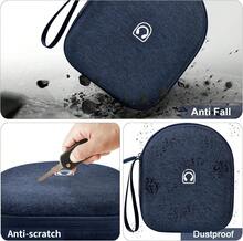 Headphone Case Compatible With Sony WH-CH520 Wireless Headphones Bluetooth On-Ear Headset With Microphone, Over Ear Noise Cancelling Earphone Bag For USB Cable For Work- Black (Box Only) (Blue) - 藍色 - 查看 5