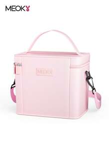 Duża, izolowana torba na lunch z paskiem na ramię – wielokrotnego użytku, wodoodporna, termiczna torba termiczna dla kobiet i dorosłych, szczelny termiczny lunchbox bento z grubą aluminiową wyściółką, idealny do pracy, szkoły, biura, podróży, na piknik i kemping