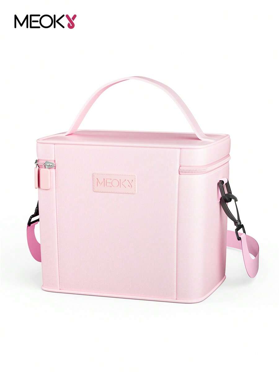 Duża, izolowana torba na lunch z paskiem na ramię – wielokrotnego użytku, wodoodporna, termiczna torba termiczna dla kobiet i dorosłych, szczelny termiczny lunchbox bento z grubą aluminiową wyściółką, idealny do pracy, szkoły, biura, podróży, na piknik i kemping