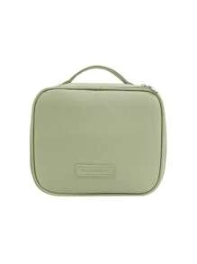 1pc Portable Cosmetic Bag Toiletry Bag With Handle, Pu Large Capacity Cosmetic Storage Bag Waterproof Travel Storage Bag, Store Cosmetics And Travel Necessities, Gift For Women