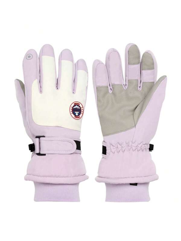 1 Pair Of Men's/Women's Winter Skiing Gloves, Windproof And Non Slip Gloves For Cycling, Adjustable Elasticity, Suitable For Keeping Warm, Skiing, And Cycling In Winter