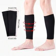 1Pair Of Unisex Summer Thin Leg Covers Warm Compression Socks For Knees, Ankles And Elbows Support Non-Slip Sports Foot Covers Polyester