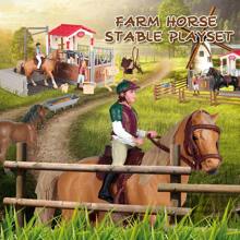 Christmas Decoration Farm Ranch Toys Stable Doll Playset Horse Club With Rider Stable Enclosure Horseback Riding Doll Animal Playset Gifts For Girls And Boys Christmas Day Gifts Children's Play House Toys