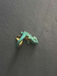 Unique Cute Blue Chameleon Ring For Women Girl Enamel Jewelry Fashion Animal Ring Party Jewelry Creative Jewelry Birthday Christmas Gifts