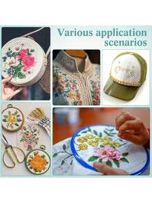 Set de 19 colores de hilos metálicos de bordado, 152 metros por color, hilos de poliéster brillantes adecuados para punto de cruz, pulseras de la y manualidades DIY - Set de 19 colores - Multicolor - Ver 8