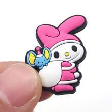 Sanrio 36 Pieces/Kuromi, Hello Kitty, Yugui Dog, Men's And Women's Shoe Accessories, Suitable; Summer, Clogs, Sandals, EVA Beach Hole Bag