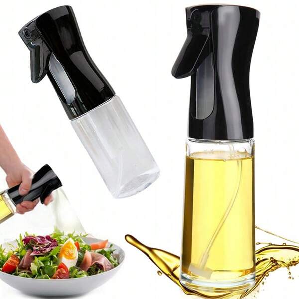 Pulvérisateur d'huile de cuisson, flacon distributeur d'huile en verre de 250 ml, vaporisateur d'huile de colza et de vinaigre pour la cuisine, accessoires rechargeables largement utilisés pour la friteuse à air, la pâtisserie et les grillades.