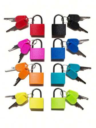 2pcs,Padlock Small Padlock With Key For Luggage Lock, Backpack, Gym Locker Lock, Suitcase Lock, Classroom Matching Game And More