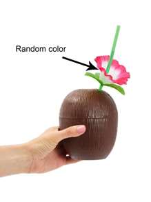 1/3pcs Hawaiian Summer Pineapple Coconut Drinking Cups Strawberry Shaped Juice Drink Cups For Birthday Wedding Beach Pool Party