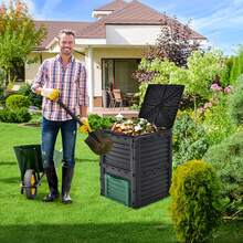 GOFLAME Large Outdoor Compost Bin 300L For Kitchen Waste And Garden Scraps - Green - View 4