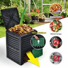 GOFLAME Large Outdoor Compost Bin 300L For Kitchen Waste And Garden Scraps - Green - View 6