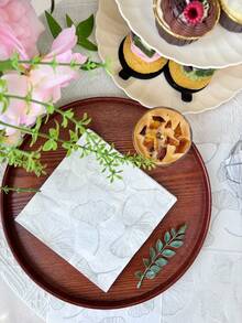 16 chiếc/bộ, Khăn ăn lá bạch quả dùng một lần bằng giấy bạc vàng 13x13 inch, In ấn cho đám cưới, trang trí tiệc trà sinh nhật, nhà hàng, khách sạn, quán cà phê cho khách, trang trí nhà cửa, đồ dùng cho tiệc, làm từ bột gỗ nguyên chất - Nhiều màu - Xem 8