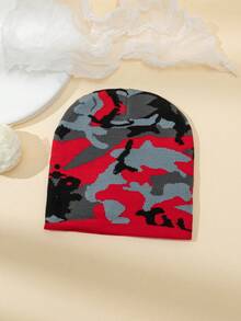 1pc Men's Classic Casual Elastic Knit Camouflage Outdoor Cycling Sun Protection Winter Knit Cap - Camouflage Knitted Hat - View 16