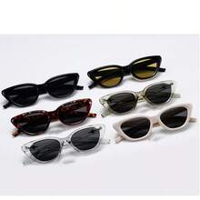 LANTEEM 1 件 Y2K 猫眼时尚眼镜，装饰性塑料镜框，宇宙朋克设计，时尚眼镜 | 千禧风格 | 男女通用时尚眼镜，适合音乐节和音乐会，也是完美的礼物，适合返校季的学院风猫眼形状 - 淺灰色 - 查看 9