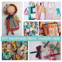 Set de 4 trozos de tela de poliéster estampados con plumas de pavo real de 50x45cm, ideal para acolchar, manualidades, coser a mano, fabricar carteras de forma DIY - Multicolor - Ver 5