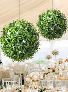 1/2PCS Artificial Grass Balls With 14 Small White Flowers With 20 Small White Flowers, Aglaia Odorata , BOXWOOD Grass Balls,Artificial Plants,Artificial Flowers,Fake Plants,Autumn Decoration