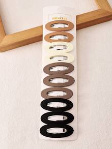 10 Stück minimalistische matte rechteckige Wassertropfen-förmige Clips, vielseitige Accessoires für den täglichen Gebrauch, Haarclips, flache Klemmclips, Clips für Haare, Haarspangen, Haarklammern