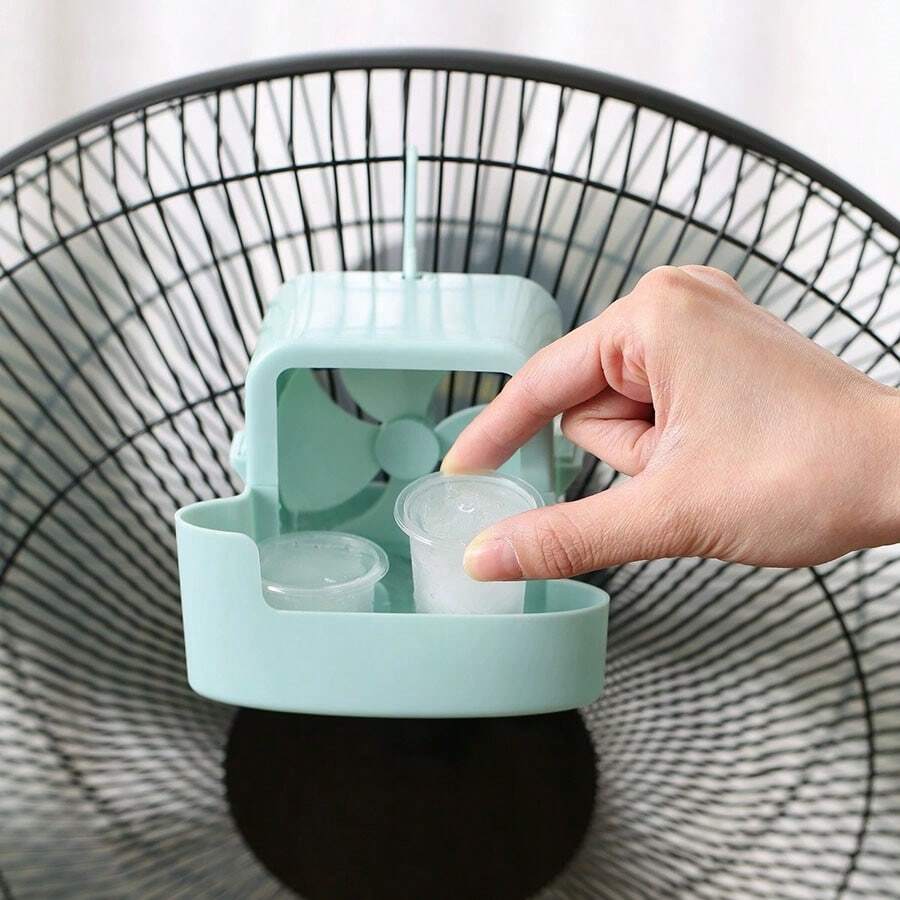 Each Set Contains 5 Pieces. Electric Fan Ice Cube Box, Summer Cooling Wonder, Cooling Clip, Small Fan, Silent Mini