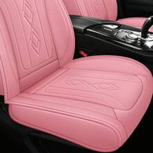 5 Seat Luxury PU Leather Car Seat Covers Full Set Cushion Protector Fit Front Seats And Split Solid Bench Fit For Most Cars C0134 - Tất cả màu hồng - Xem 10