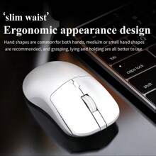 CHANGXIE A 2.4G Wireless Mouse, 6-Key Office Gaming Mouse, Ergonomic Grip, LOGO That Can Glow, White And Black