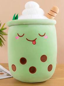 Adorable peluche de 60 cm de taza de boba (té con leche de burbujas) - Muñeco de peluche en forma de taza de té rellena, diseño de dibujos animados con caras sonrientes, suave y acogedor para niños, regalo perfecto para el Día de San Valentín, Pascua, Halloween, Navidad, decoración para la hora del té