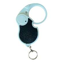 Mini lupa chaveiro de mão com luz de LED p/relojoeiro joalheiro - Branco - Visão 4