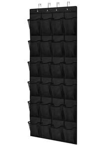 35件装大号口袋式门后鞋架，采用耐用牛津布制成，适用于门、金属衣柜，可用作鞋架