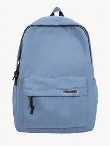 Grand sac à dos homme de couleur unie, sac de voyage minimaliste à la mode, convient pour un usage casual, style japonais, style universitaire, navette, sac à dos, rangement de fournitures scolaires. Grande capacité, léger, portable, pliable, style casual classique, convenant aux hommes. Choix idéal pour la rentrée scolaire, le premier jour à l'université, le collège, les lieux sportifs, l'entraînement et autres occasions. Sac pour l'école, le collège, les voyages. - Bleu azur - Voir 12