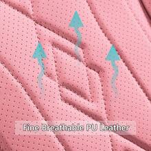 5 Seat Luxury PU Leather Car Seat Covers Full Set Cushion Protector Fit Front Seats And Split Solid Bench Fit For Most Cars C0134 - Hồng - Xem 7