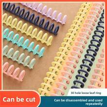 10pcs Multicolor A4 Detachable Loose-Leaf File Binding Rings, 30-Hole Plastic Rubber Rings For Organizing Documents, School & Office Supplies |Vivid Colors | Flexible Ring Hole Removable Plastic Binding Coil Spiral Rings,School Supplies,Back To School - Multicolor - View 10
