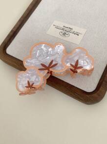 1 pieza Pinza de pelo de acrílico con diseño de animal y planta lindos, pinza de pelo con forma de Pegaso y unicornio de dibujos animados, pinza de acrílico con forma de hoja de arce de Acción de Gracias, accesorios de moda creativos para el cabello de mujeres y niñas, pinza de pelo de otoño, pinza elegante de invierno para outfits de vacaciones para mujer