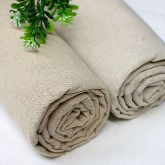 1 件 61 英寸宽天然亚麻面料，纯色，适用于工艺品和配饰