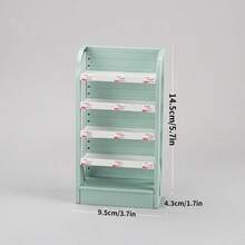 1pc Mini Shelf Rack Miniature Display Stand Dollhouse Furniture Accessory, DIY Simulation Play House Toy, Mini Flower Pot Rack Simulation Kitchen Cabinet Cake Display Decor, Party Favor Gift - Multicolor - View 9