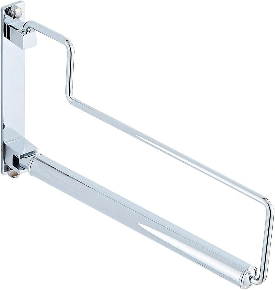 Chrome Clothes Drying Rack, Wall Mounted Swing Arm Hanger For Laundry Room, Garage, Indoor & Outdoor Use - Mocha Brown - View 1