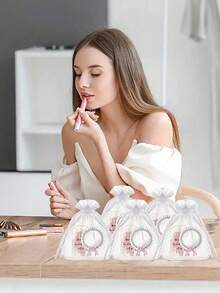 Bộ 15/3 Gương trang điểm tròn nơ vàng/bạc, Quà tặng cô dâu thanh lịch, Quà tặng dự tiệc, Quà tặng phù dâu, Tặng kèm túi Organza, Thích hợp cho sinh nhật, tiệc độc thân, tiệc chia tay cuộc sống độc thân, kỷ niệm ngày cưới - Nhiều màu - Xem 5