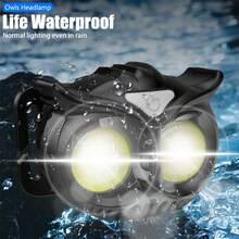 1pc Rechargeable LED Headlamp,Flashlight With Type-C Charging, Lightweight Head Lamp For Camping, Hiking, Fishing, Adventure, Climbing - Adjustable Strap, One-Touch Switch, Multi-Speed Dimming - Multicolor - View 7