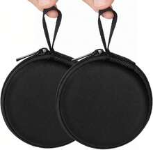 2 Pcs Mini-Portable Hard Shell Earbuds Case For Apple EarPods Headphones USB-C Wired Ear Buds, For  Galaxy Wired Earbuds, For  Endurance Run 2, Travel Case For Earphones And Earplugs - màu đen - Xem 2